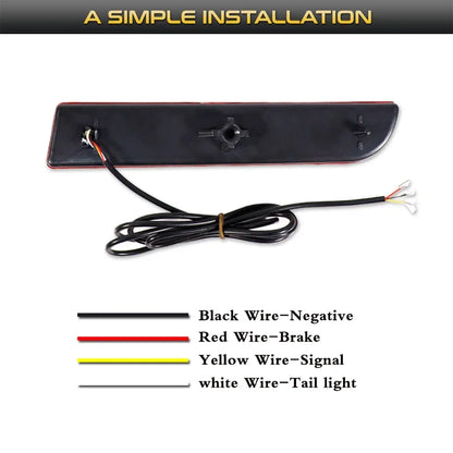 2pcs Red Rear Reflector Lamps for Mitsubishi Lancer Evo X Outlander