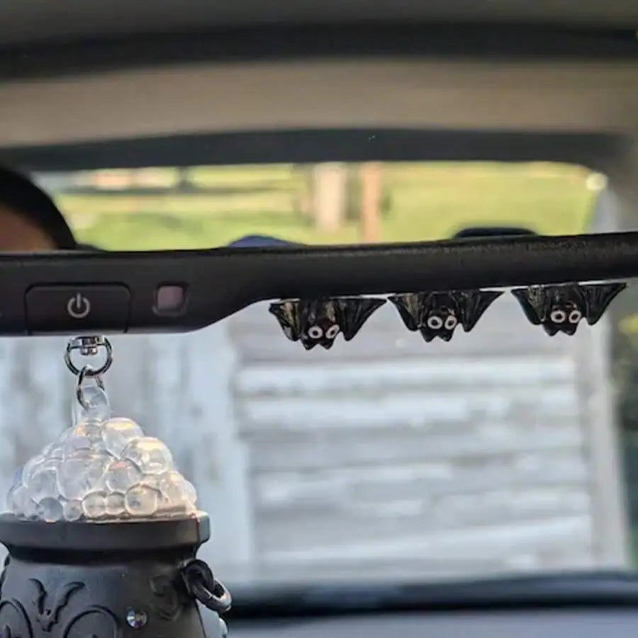 3pcs Bat Car Mirror & Dashboard Decor – Halloween Interior Set Small Bat Figurine – Car Accessories | MotorWorld Marketplace
