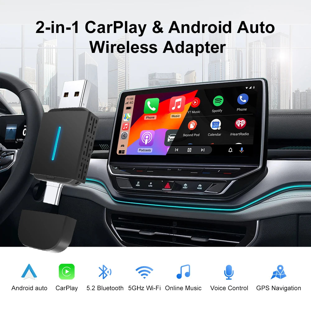 Clé USB Android Auto CarPlay 2 en 1 Type-C pour Chevy/VW
