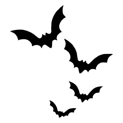 Spooky Bats Car Rearview Mirror Decal – Waterproof Vinyl black 4.5x4cm – Car Accessories | MotorWorld Marketplace