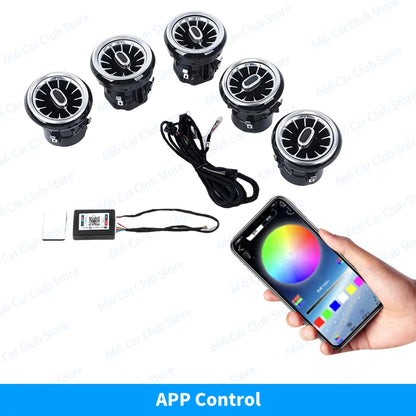 12-Color LED Turbo Vent Lights For Mercedes W117 W176 W156 APP Vent China Mainland – Car Accessories | MotorWorld Marketplace