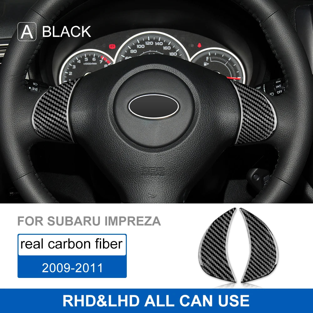 Real Carbon Fiber Steering Wheel Trim for Impreza 09-11 Black 02 – Car Accessories | MotorWorld Marketplace