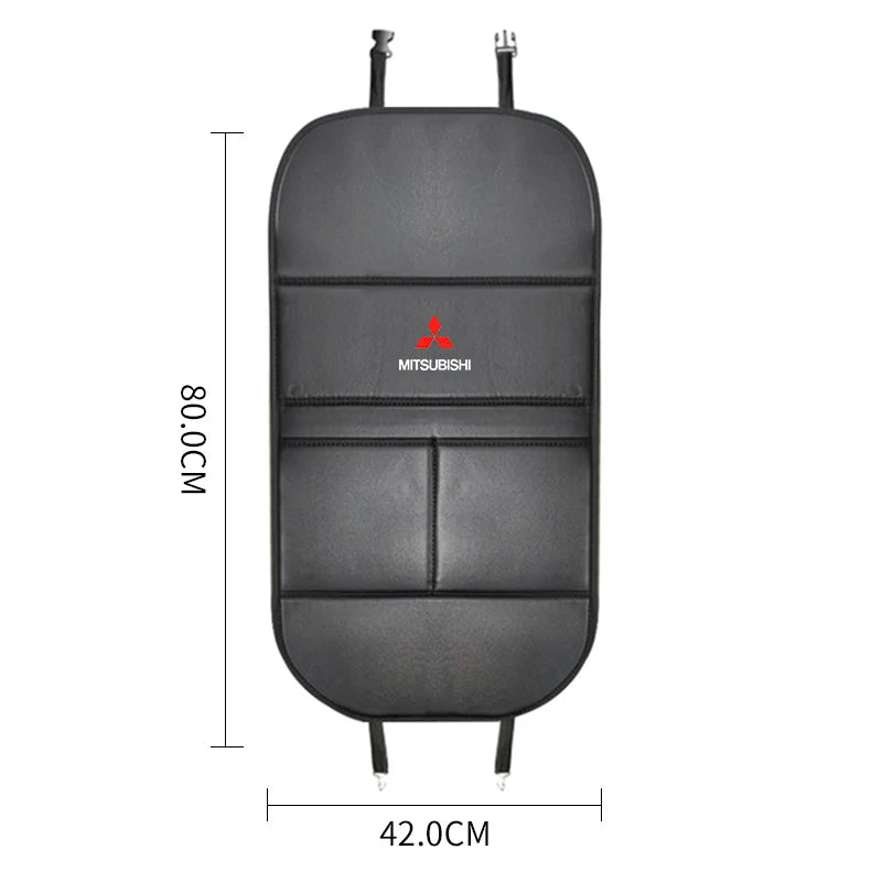 Leather Rear Seat Protector Organizer for Mitsubishi SUV/Sedan