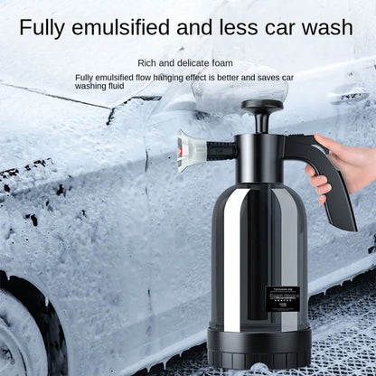 Pulvérisateur à mousse manuel 2 L avec 3 buses | Mousse de neige pour lavage de voiture et nettoyage de vitres