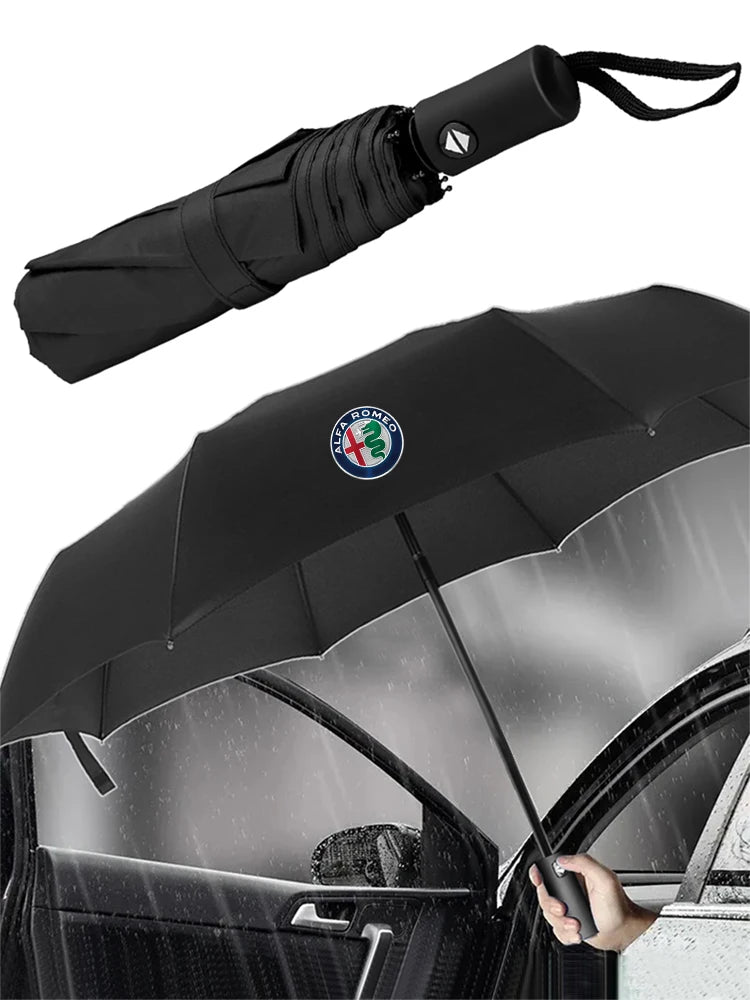 12-Bone Auto Umbrella Windproof for Alfa Romeo Giulia Stelvio