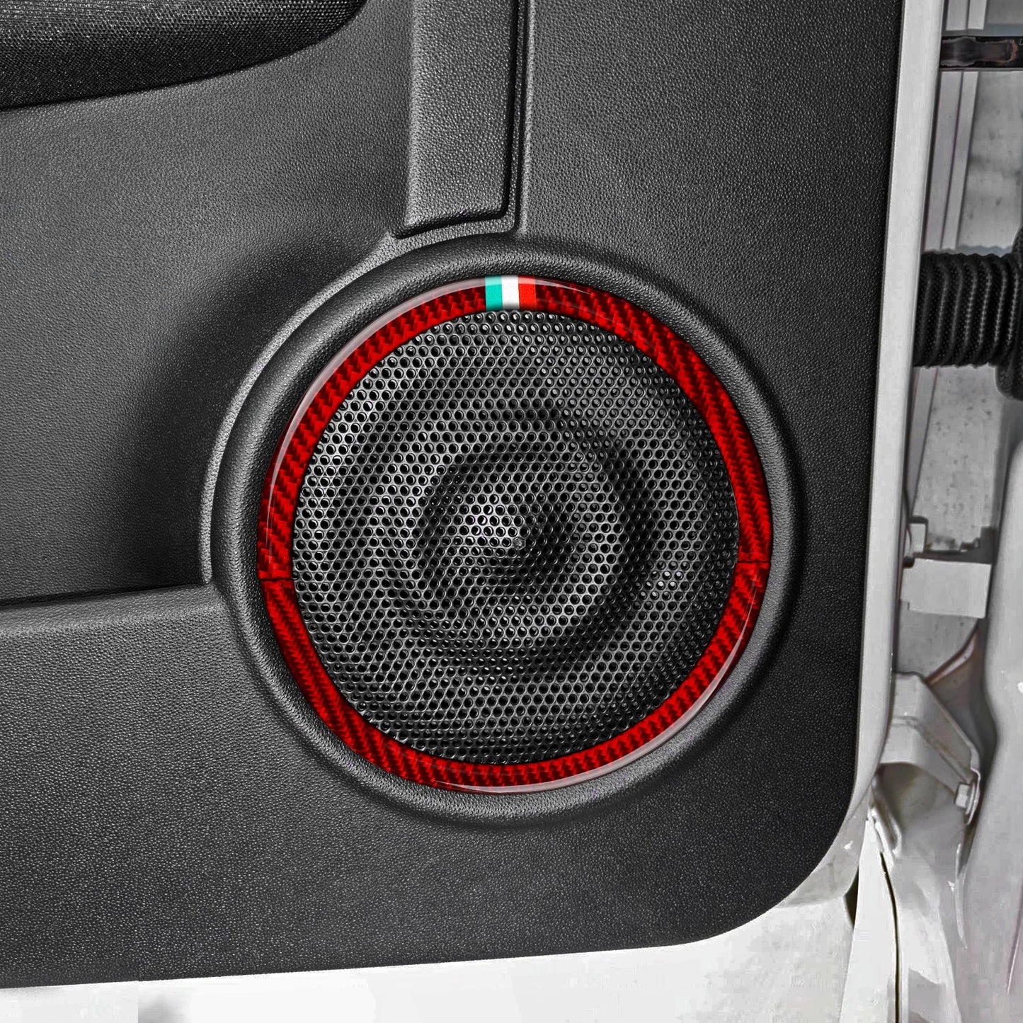 (NOT SOLD TO USA) Fiat 500/595C/695C Carbon Fiber Door Speaker Trim Strips – Car Accessories | MotorWorld Marketplace
