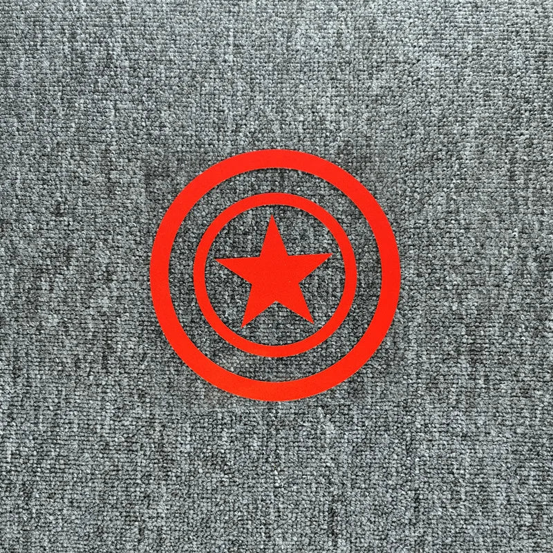 Reflective American Captain Shield Sticker – Auto & Moto Decor Red Reflective A – Car Accessories | MotorWorld Marketplace
