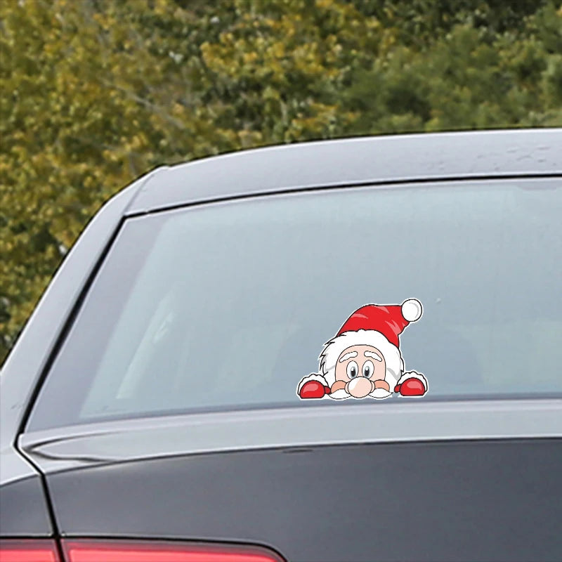 Christmas Santa Claus Waterproof Reflective Car Sticker Decal