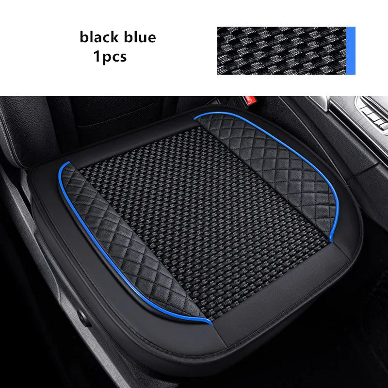 Housse de siège auto universelle en cuir PU, soie glacée, antidérapante, de luxe