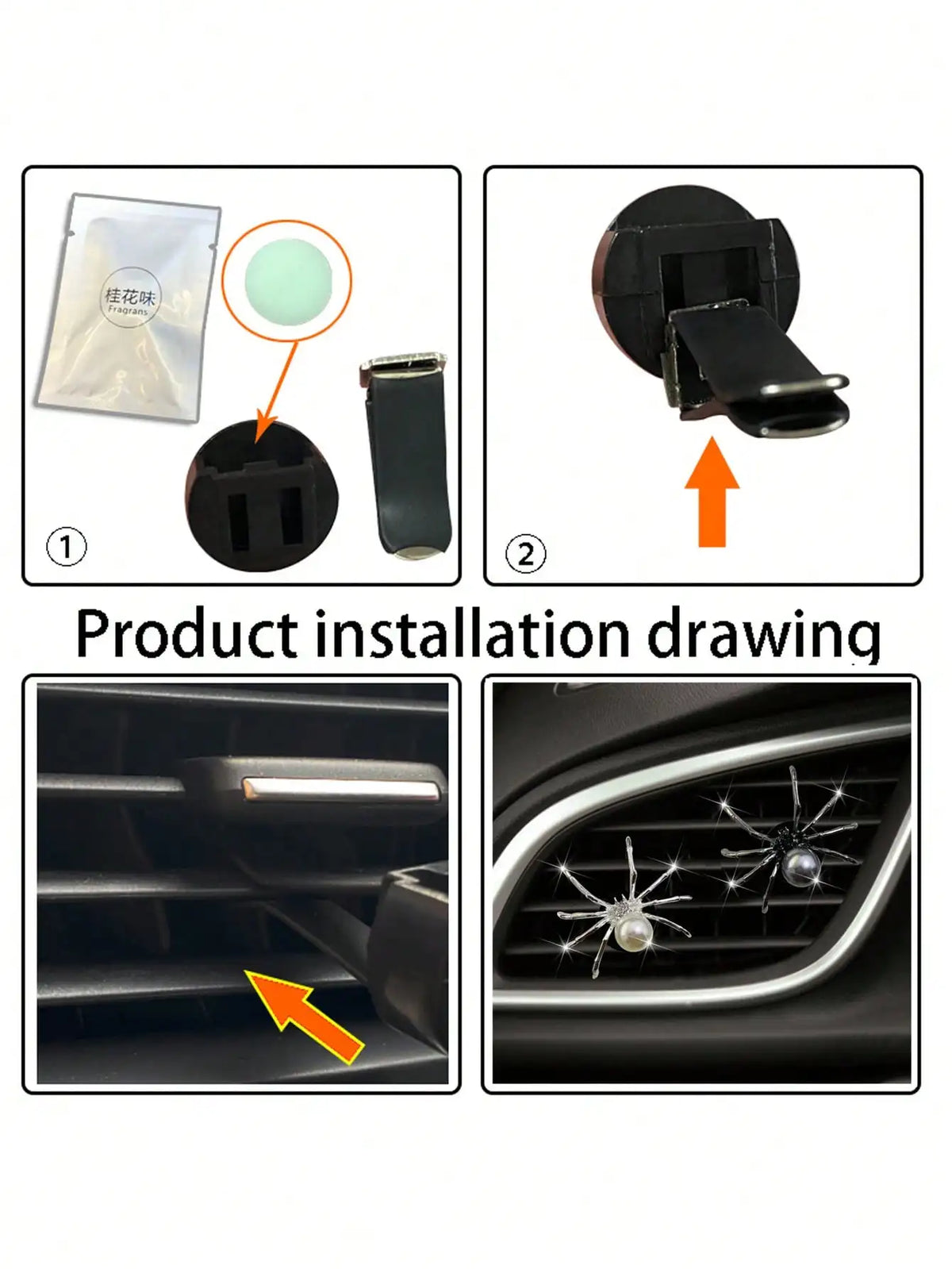 Spider Car Vent Clip – Halloween Decor & Aromatherapy Accessory – Car Accessories | MotorWorld Marketplace