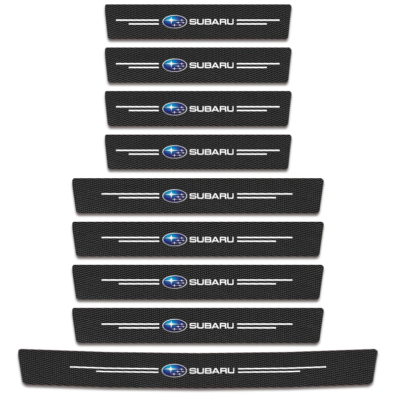 (NOT SOLD TO EUROPE) Subaru Door Sill Carbon Fiber Scuff Plate Sticker Set Subaru-9PCS – Car Accessories | MotorWorld Marketplace