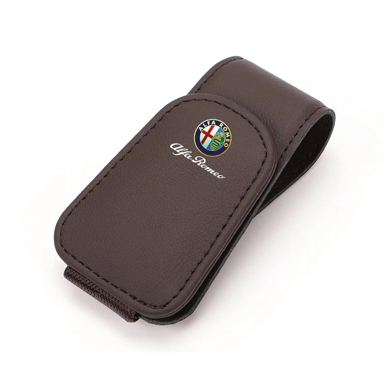 Premium Leather Sun Visor Glasses Clip for Alfa Romeo GT