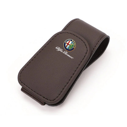 Premium Leather Sun Visor Glasses Clip for Alfa Romeo GT