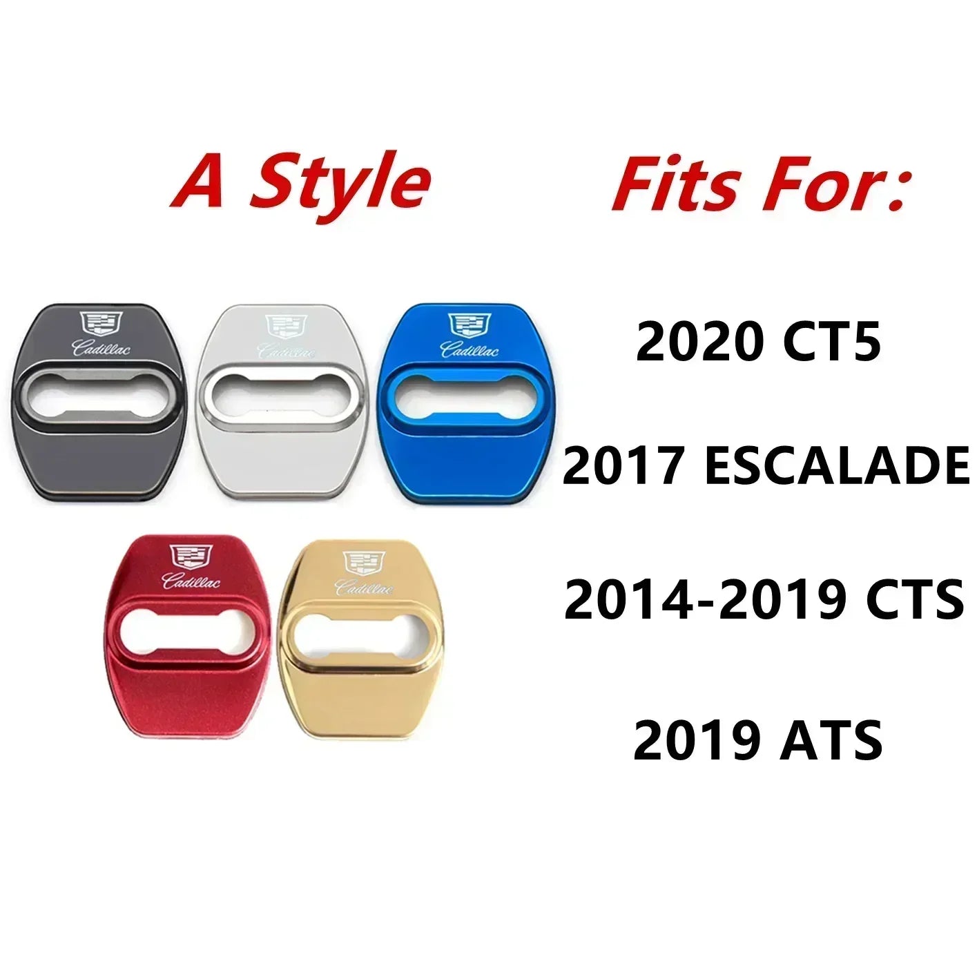 (NOT SOLD TO USA) 4pcs Door Lock Cover Stickers for Cadillac CTS ATS Escalade – Car Accessories | MotorWorld Marketplace