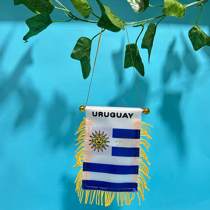 FLAG Uruguay Car Window Pennant 8x12cm Double-Sided