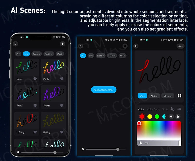 RGB LED Ambient Light USB for Tesla Model 3/Y/S/X