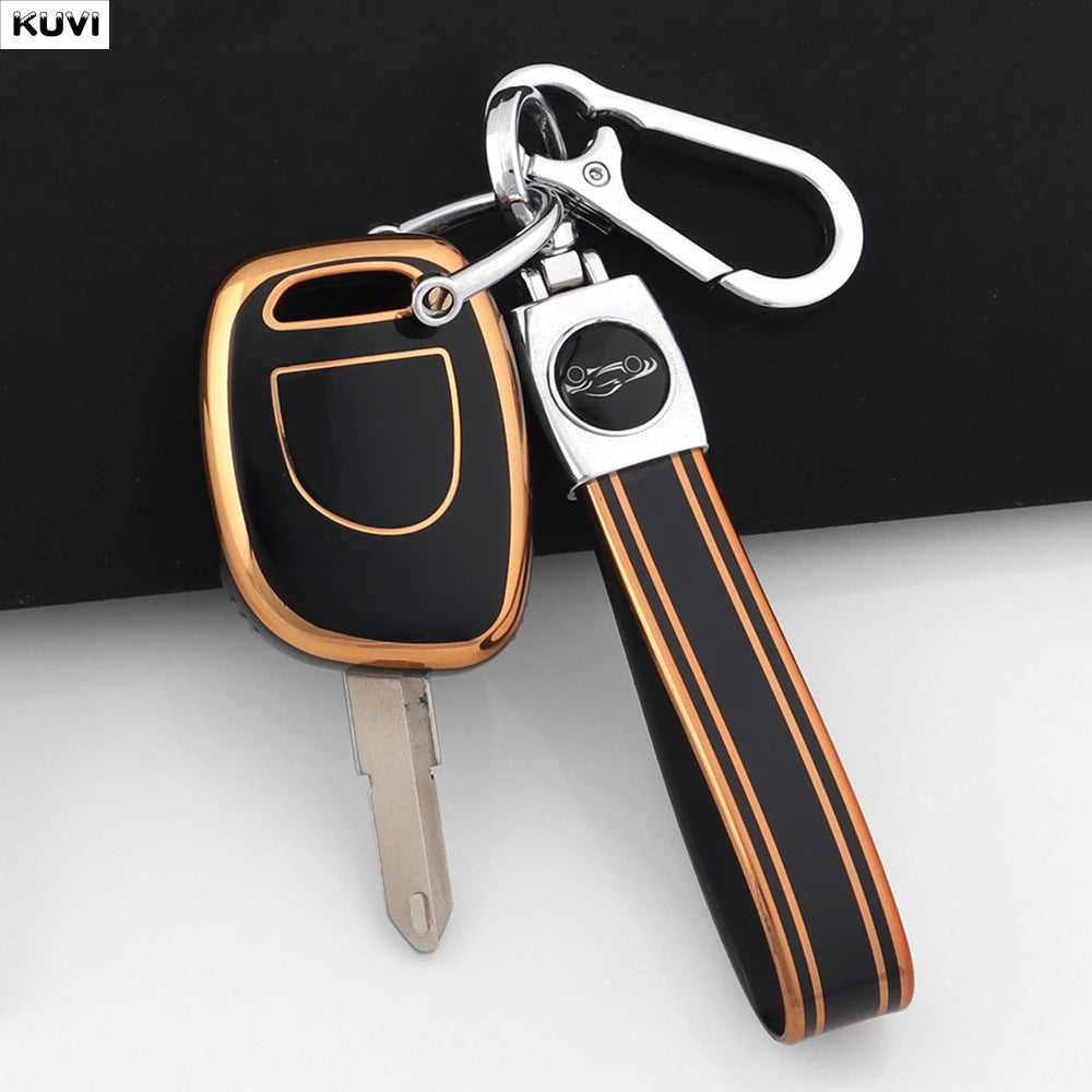 Hot Golden TPU Key Case for Renault Clio Kangoo Twingo