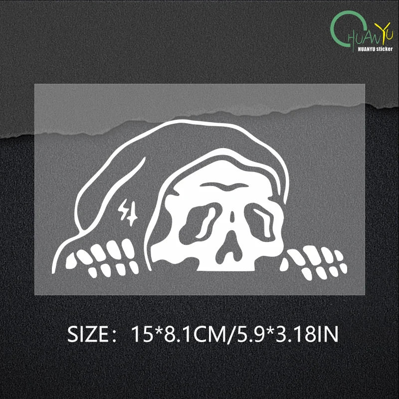 Peep Skeleton Car Sticker – Halloween Die-Cut Vinyl Decal B259A2 WHITE – Car Accessories | MotorWorld Marketplace