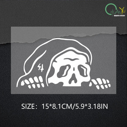 Peep Skeleton Car Sticker – Halloween Die-Cut Vinyl Decal B259A2 WHITE – Car Accessories | MotorWorld Marketplace