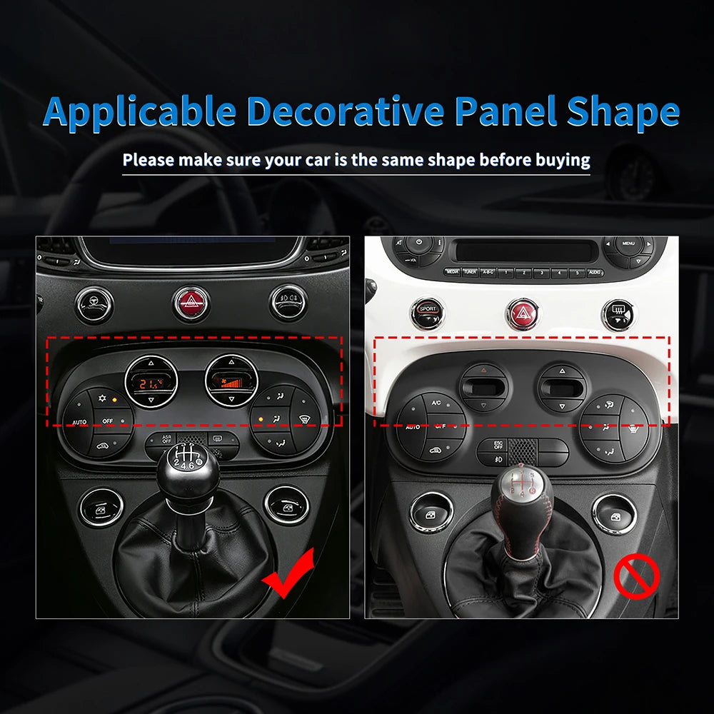 Real Dry Carbon Fiber AC Frame Cover for Abarth 595/695 Fiat