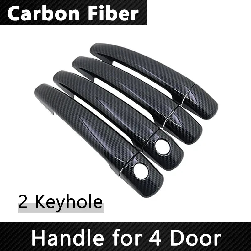 (NOT SOLD TO USA) Gloss Black Carbon Fiber Door Handle Covers for DS3 09-19 2 Keyhole 4 door 1 – Car Accessories | MotorWorld Marketplace