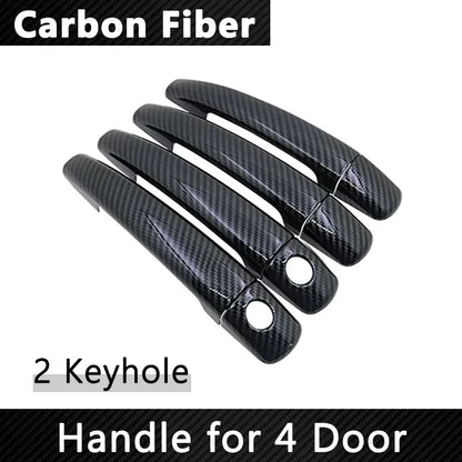 (NOT SOLD TO USA) Gloss Black Carbon Fiber Door Handle Covers for DS3 09-19 2 Keyhole 4 door 1 – Car Accessories | MotorWorld Marketplace