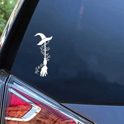 Witch Broom Car Stickers – Halloween Auto & Home Decor – Car Accessories | MotorWorld Marketplace