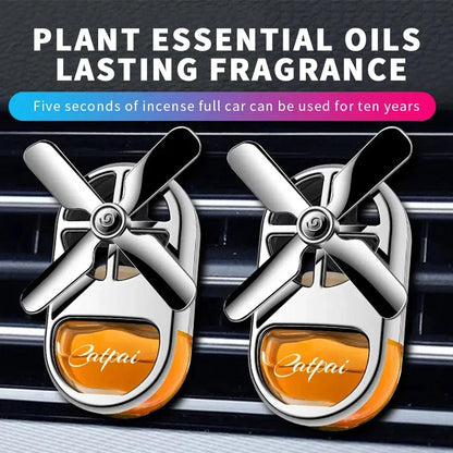Désodorisant pour voiture à hélice rotative - Clip d'aromathérapie au parfum océanique