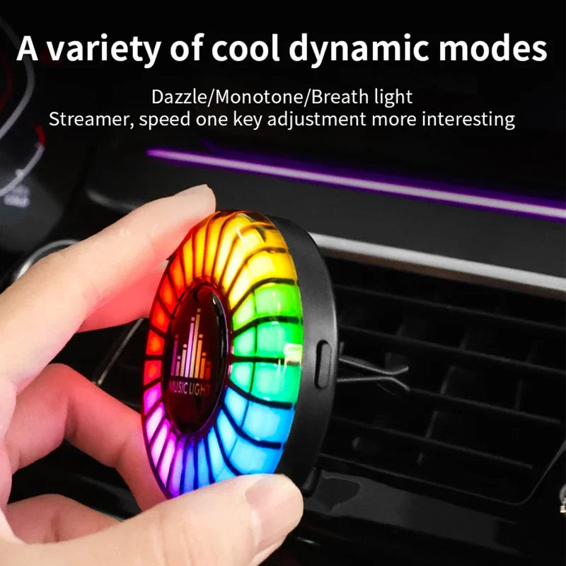 RGB Car Music Light & Air Purifier - Sound-Controlled Atmosphere