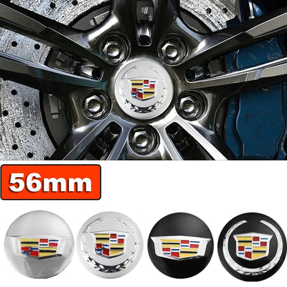 (NOT SOLD TO USA) 4pcs 56mm Cadillac Wheel Center Hub Badges – Pro Fit – Car Accessories | MotorWorld Marketplace
