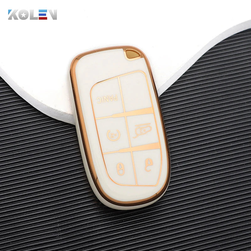 Premium TPU Key Fob Cover for Jeep, Dodge, Fiat, Ram, Durango