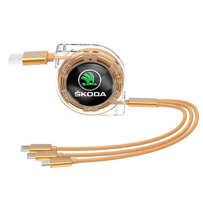 3-in-1 USB Type C Charger for Skoda