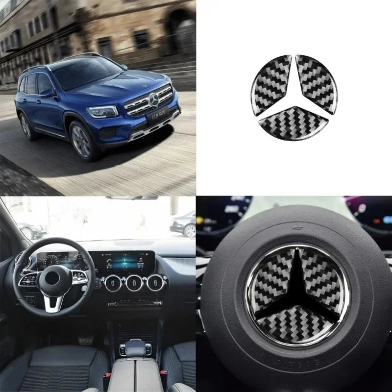Carbon Fiber Red Steering Wheel Trim for Benz CLA GLA C E 16-19 – Car Accessories | MotorWorld Marketplace