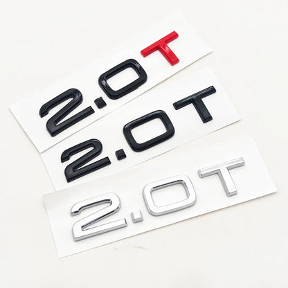 3D 2.0T ABS Emblem Badge for Audi A4 A3 A6 Q5 S3 A5