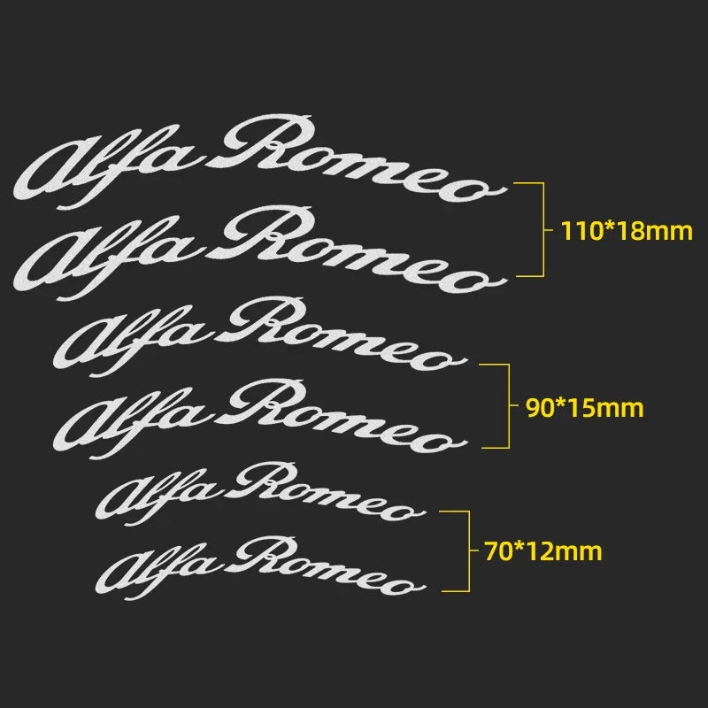 6pcs Alfa Romeo Brake Caliper Stickers Heat Resistant Decals SilverWhite – Car Accessories | MotorWorld Marketplace