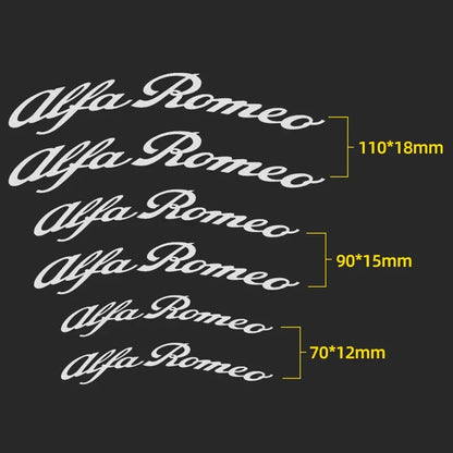 6pcs Alfa Romeo Brake Caliper Stickers Heat Resistant Decals SilverWhite – Car Accessories | MotorWorld Marketplace