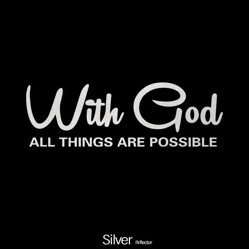 WITH GOD ALL THINGS Car Decal – Christian Auto Sticker