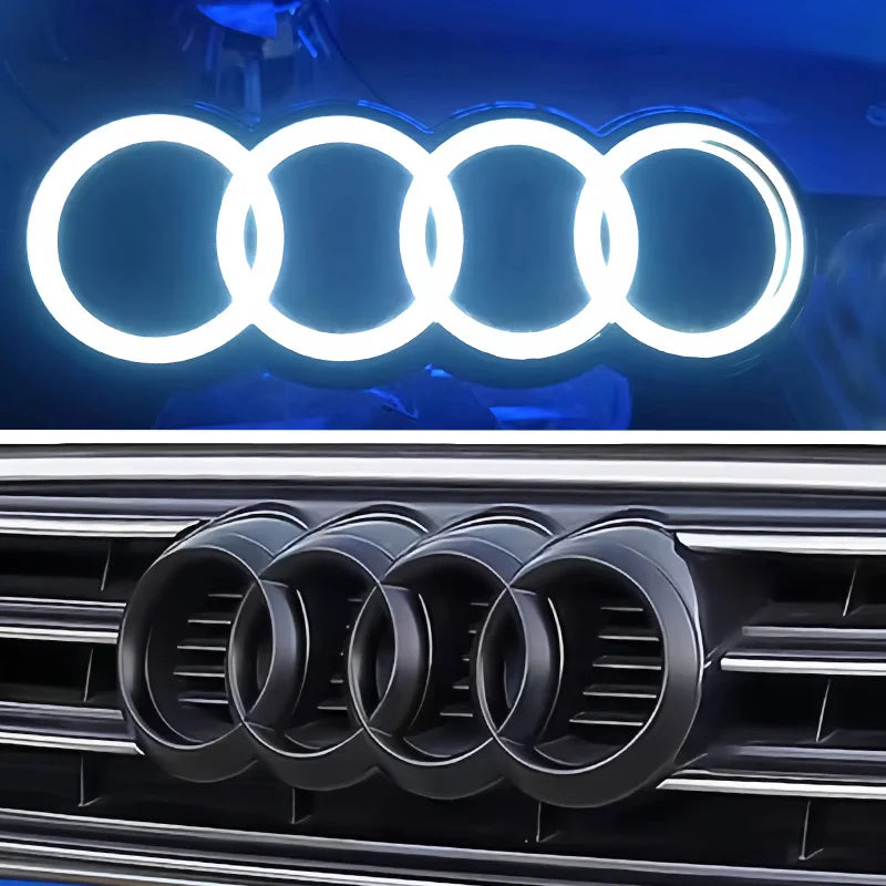 Audi LED Front Grille Logo Lamp White Light