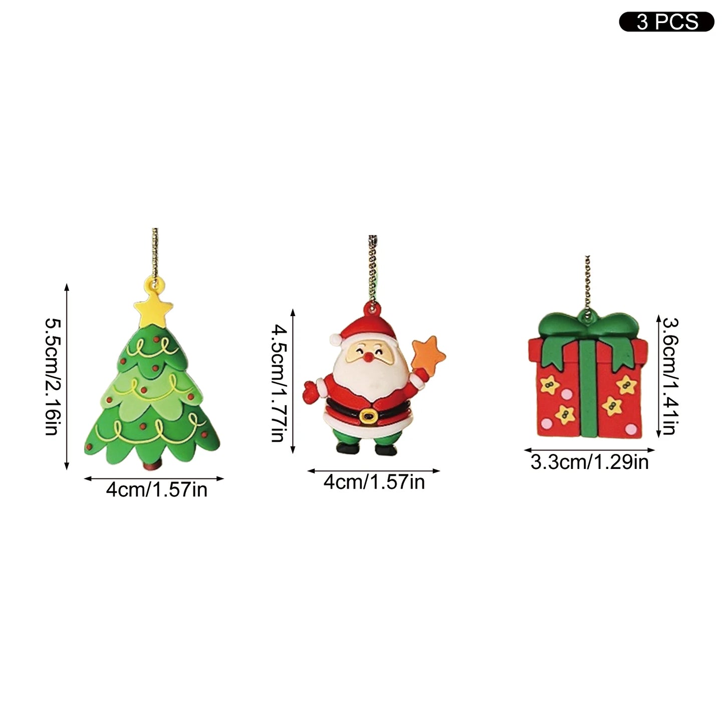 3/5Pcs Xmas Car Mirror Ornaments Set – Santa & Reindeer Decor 3pcs 1 – Car Accessories | MotorWorld Marketplace