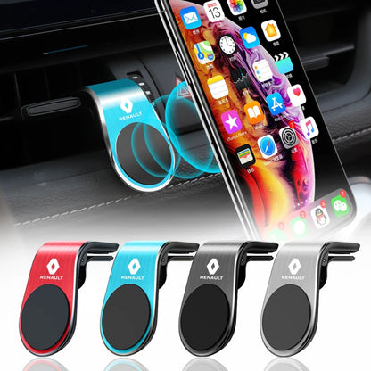 Metal Magnetic Car Phone Holder Auto Logos for Renault