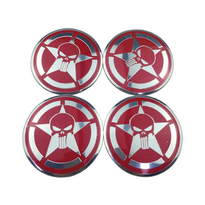 Universal 4pcs 56mm (2.2inch) Wheel Hubcap Stickers