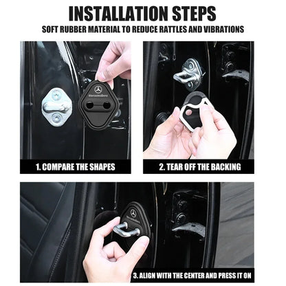 2/4pcs Silicone Door Lock Cover for Mercedes-Benz