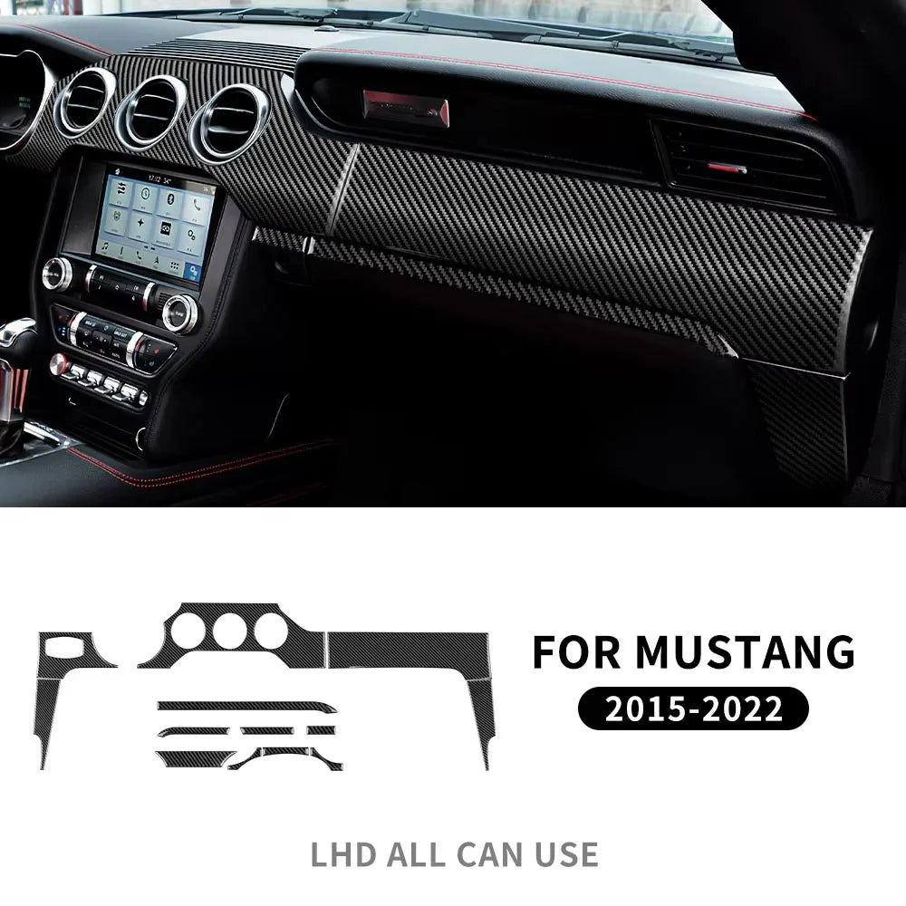Real Carbon Fiber Interior Trim for Ford Mustang 2015-2023 18 Soft Carbon – Car Accessories | MotorWorld Marketplace