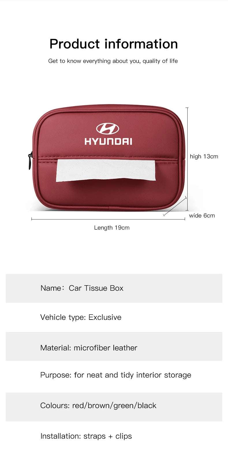 Hyundai Genesis N-LINE Armrest Tissue Box & Sunshade Kit