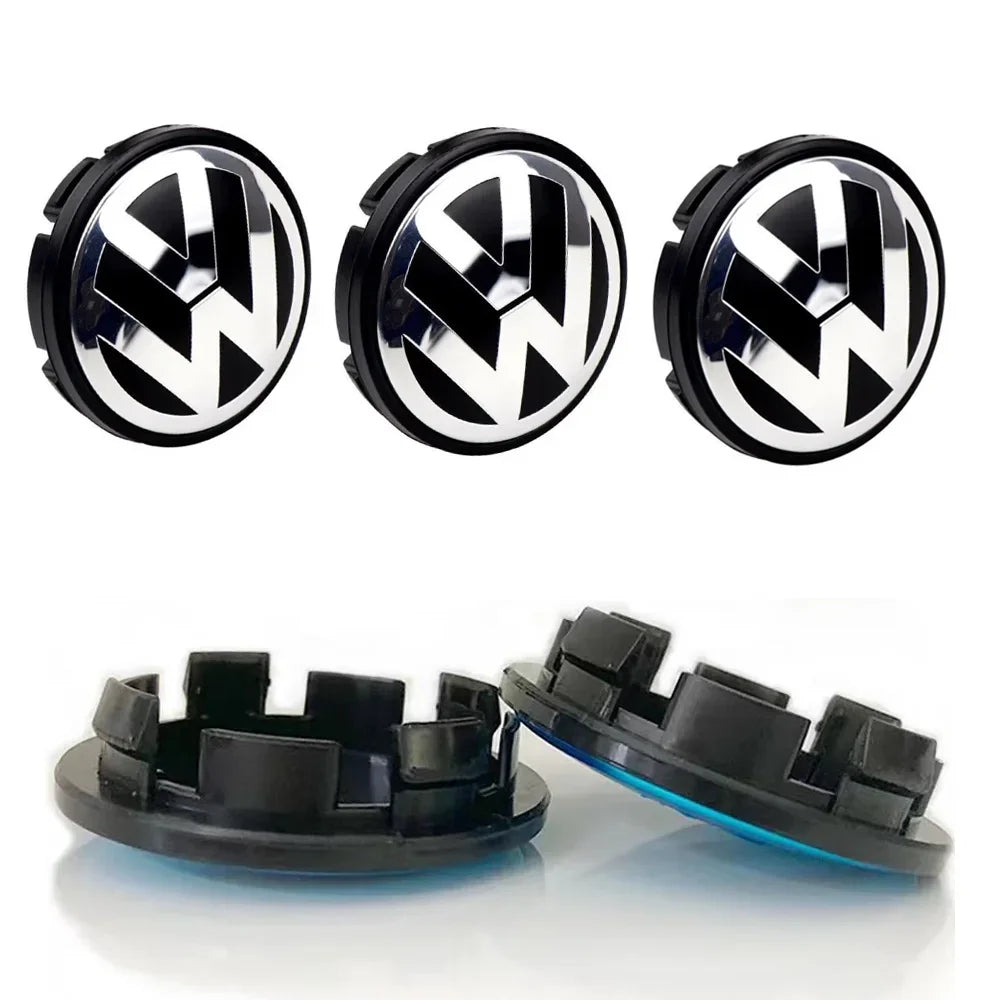 (NOT SOLD TO USA) VW 3B7601171 Wheel Center Caps 4pcs 55-76mm/2.17"-2.99" ABS Badge