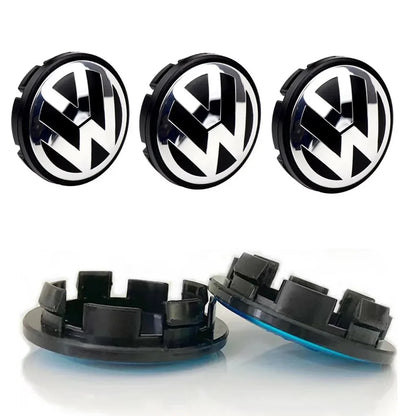 (NOT SOLD TO USA) VW 3B7601171 Wheel Center Caps 4pcs 55-76mm/2.17"-2.99" ABS Badge
