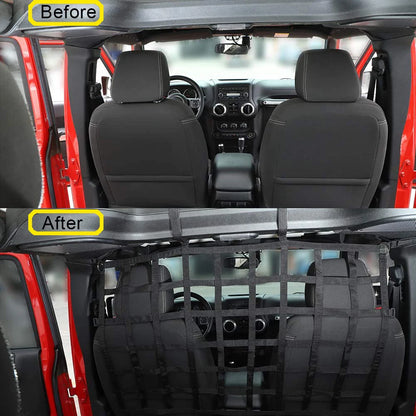 (NOT SOLD TO USA) Jeep Wrangler JK/JL/JT Cargo Dog Barrier Net 2007-2023 – Car Accessories | MotorWorld Marketplace