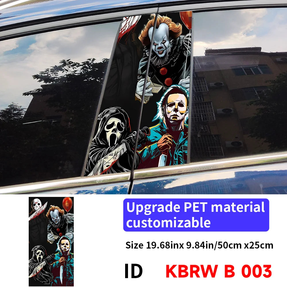 Horror Ghost B Pillar Car Stickers | Waterproof, UV-Proof 003 – Car Accessories | MotorWorld Marketplace