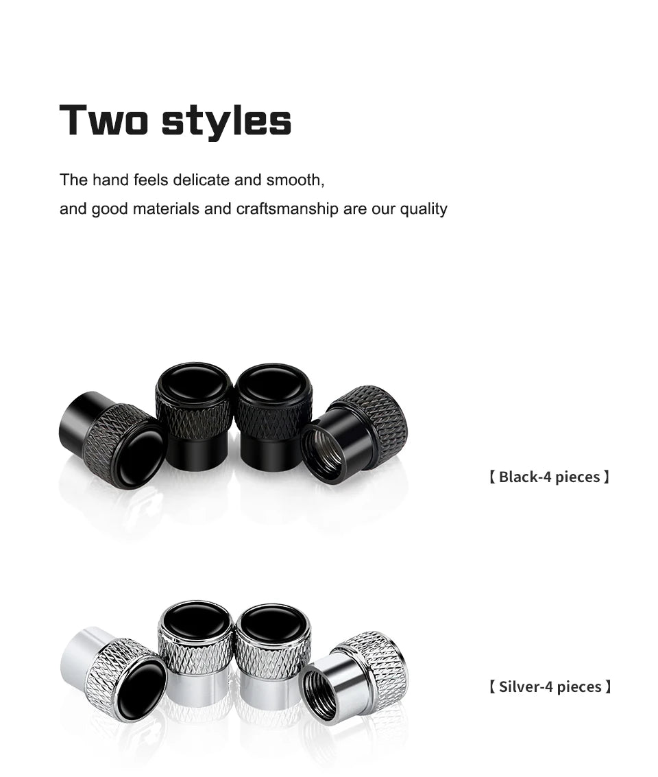 GMC Metal Valve Stem Caps Set of 4