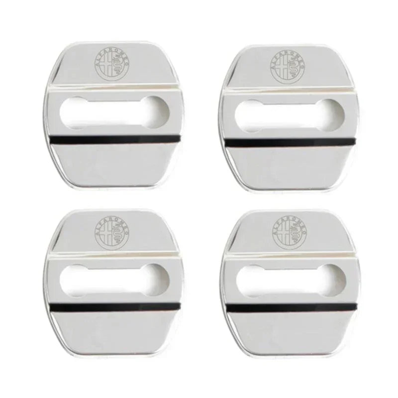 4Pcs Door Lock Cover for Alfa Romeo A Silver – Car Accessories | MotorWorld Marketplace